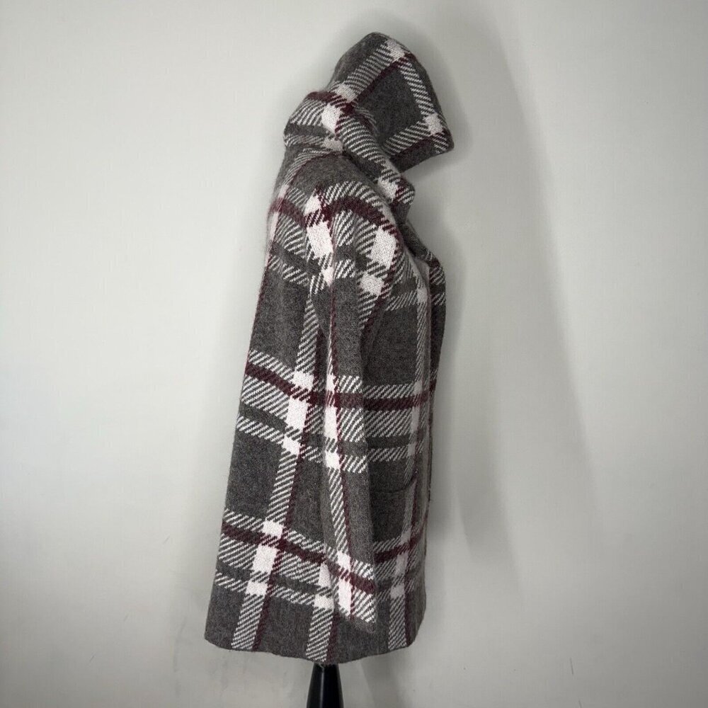 Max Studio Fuzzy Sweater Jacket Women’s Size M Faux Wool Fur Warm Cozy Blanket - Picture 4 of 8